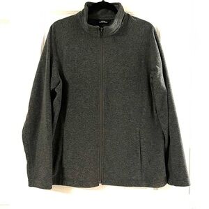 Heather gray zipper fleece